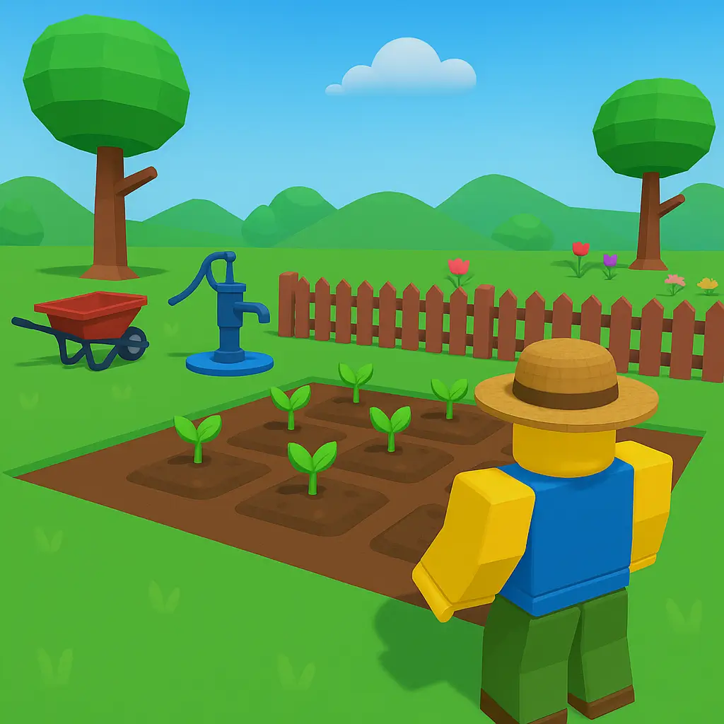 Primeiro jardim no Grow a Garden Roblox 1
